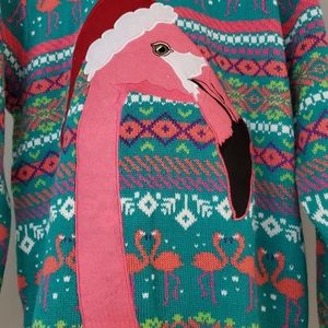 COPY - NWOT Blizzard Bay Pink Flamingo Holiday Sweater M